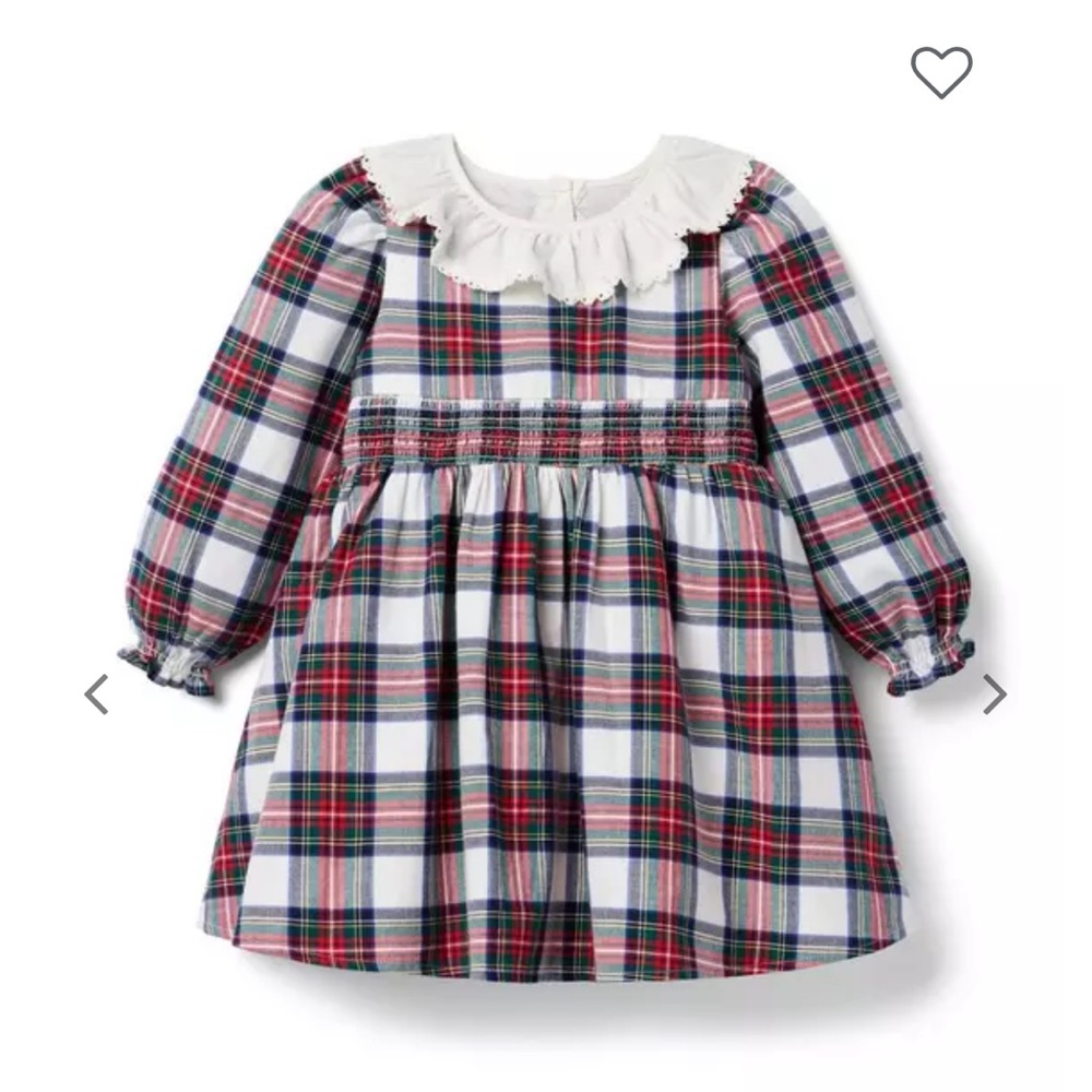 Tartan Ruffle Collar Dress